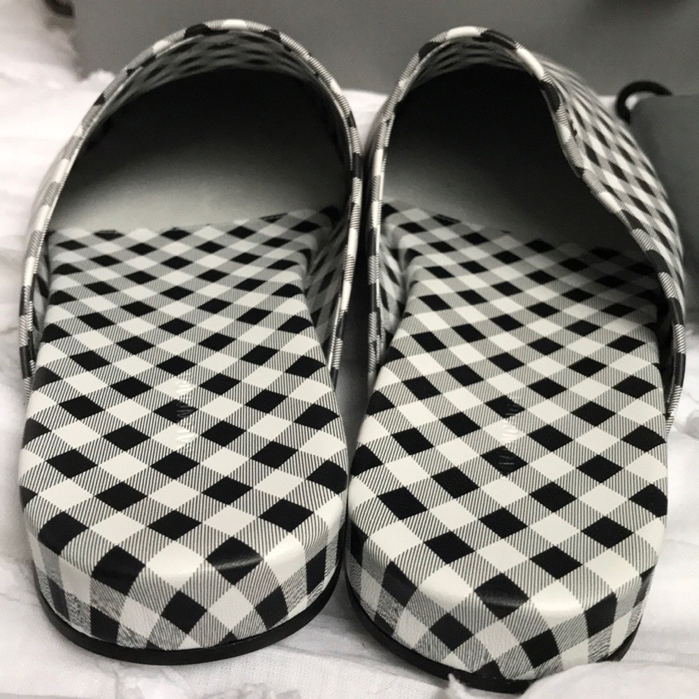 Balenciaga Gigham Black & White Noir Mules, new in box - Picture 10 of 10